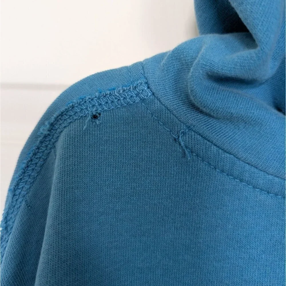 Polo Jeans Hoodie Mens Size Large Blue PRL Crest Pocket Hooded Sweatshirt
